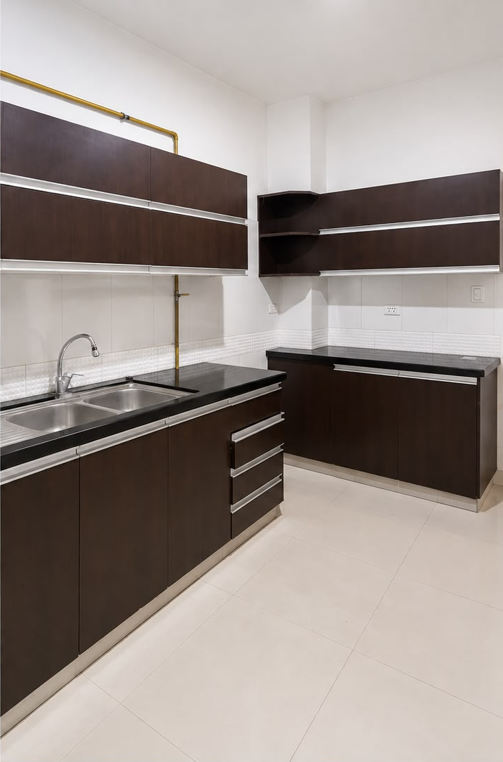 Cocina — mesón y alacenas